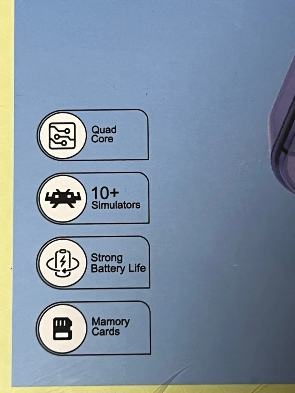 Portable Purple Handheld Video Game Console